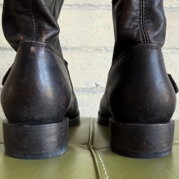 Frye Veronica Bootie distressed black leather size W 11 - Picture 9 of 10